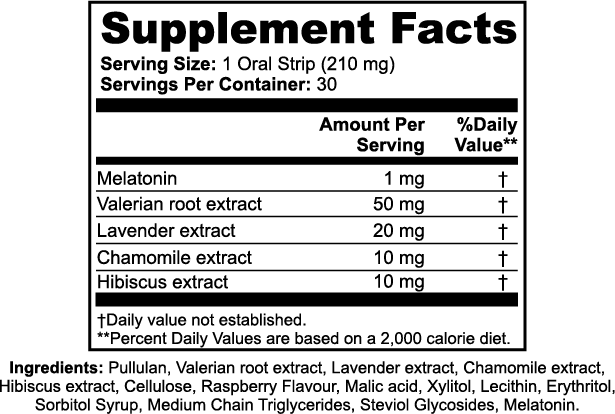 Sleep Oral Strips Fast-Acting, Non-Addictive Sleep Support